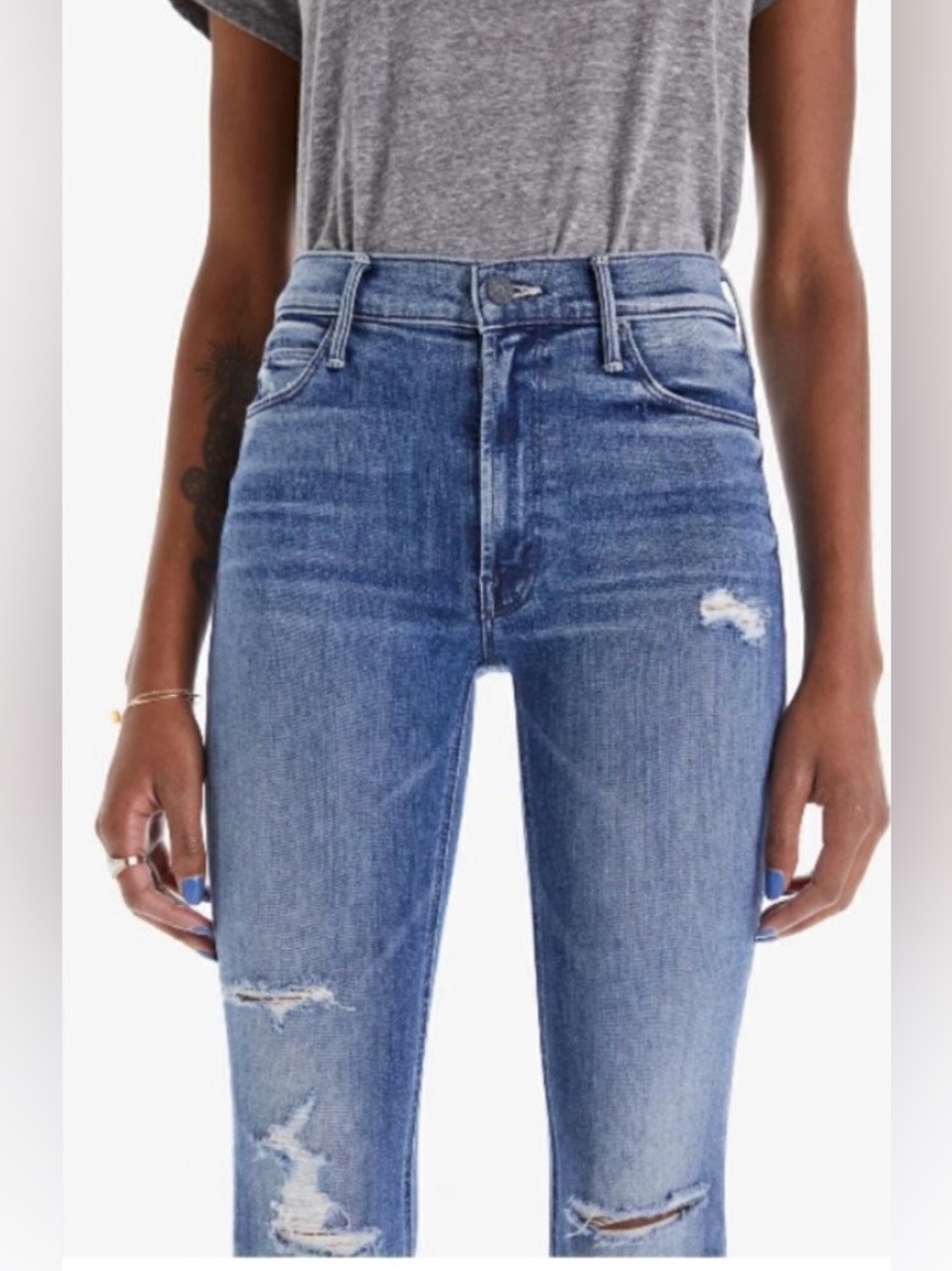 MOTHER The Mid Rise Dazzler Ankle Fray, size 27 - Picture 11 of 12